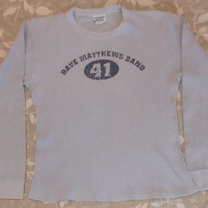 DMB! Vintage Dave Matthews Band Gray #41 Thermal LS T-Shirt Size XL